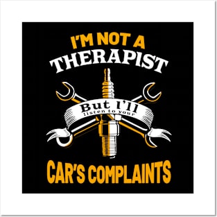 Car Therapist Funny Auto Mechanic Garage Posters and Art